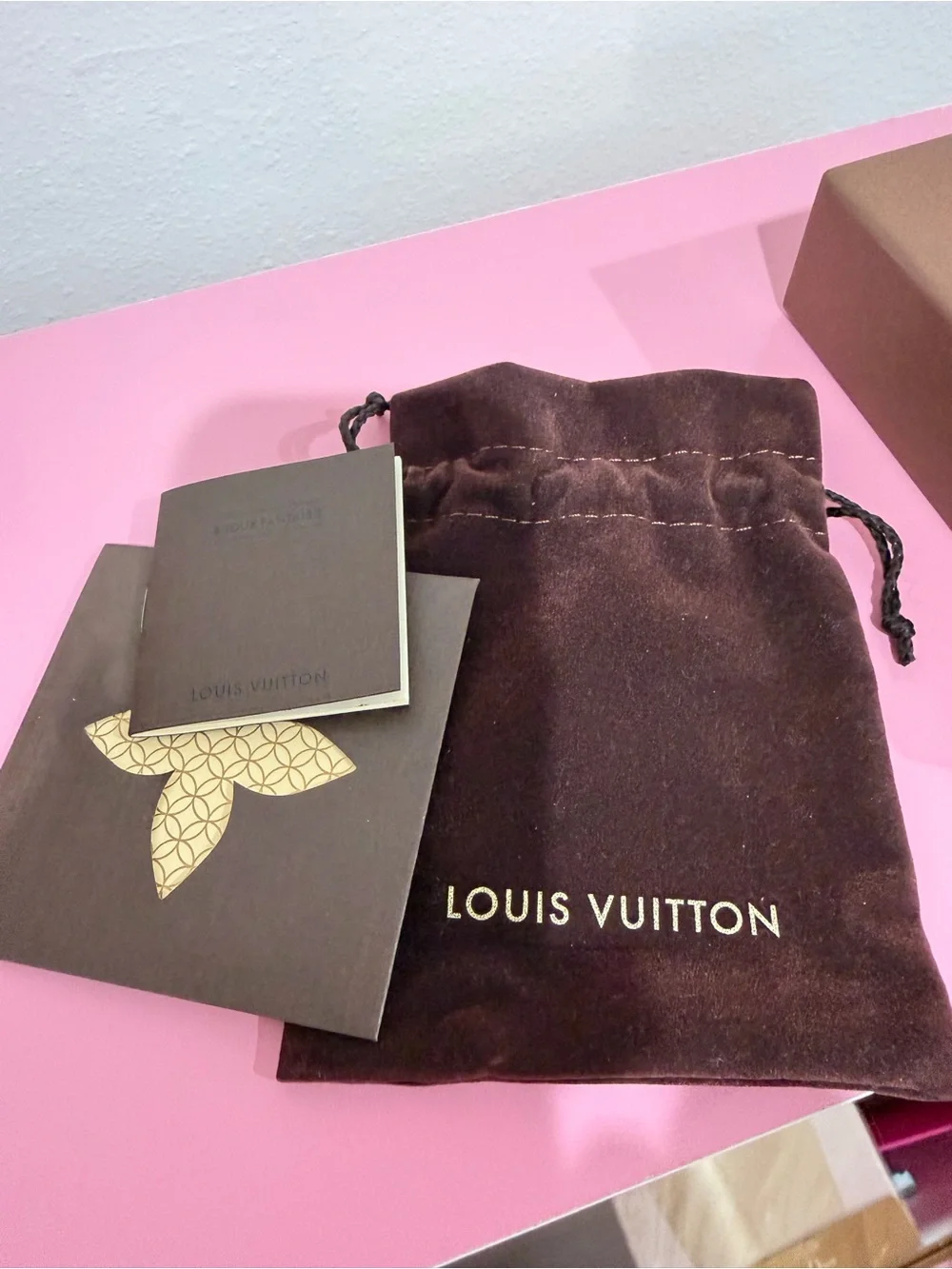 Louis Vuitton Hot Pink Monogram Bangle with Gold Monogram